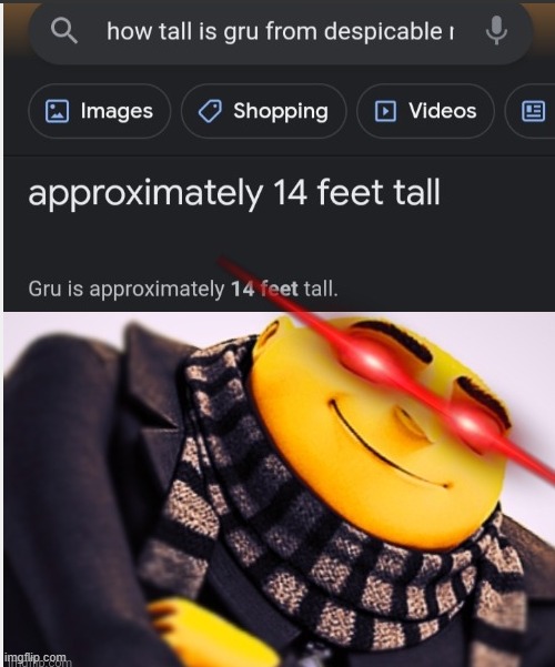 Gru!? | image tagged in funny,gru meme | made w/ Imgflip meme maker