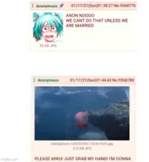 MIKU PLEASE IM GONNA FALL | image tagged in hatsune miku,kirby,4chan | made w/ Imgflip meme maker