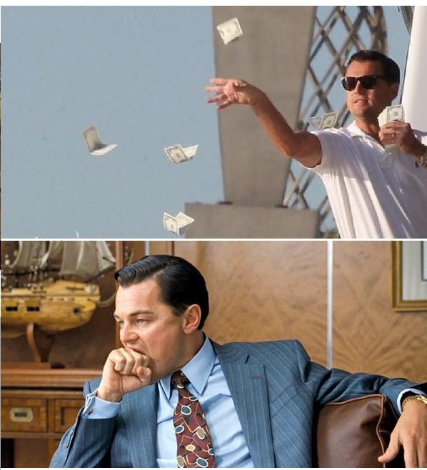 di caprio spending money Blank Meme Template
