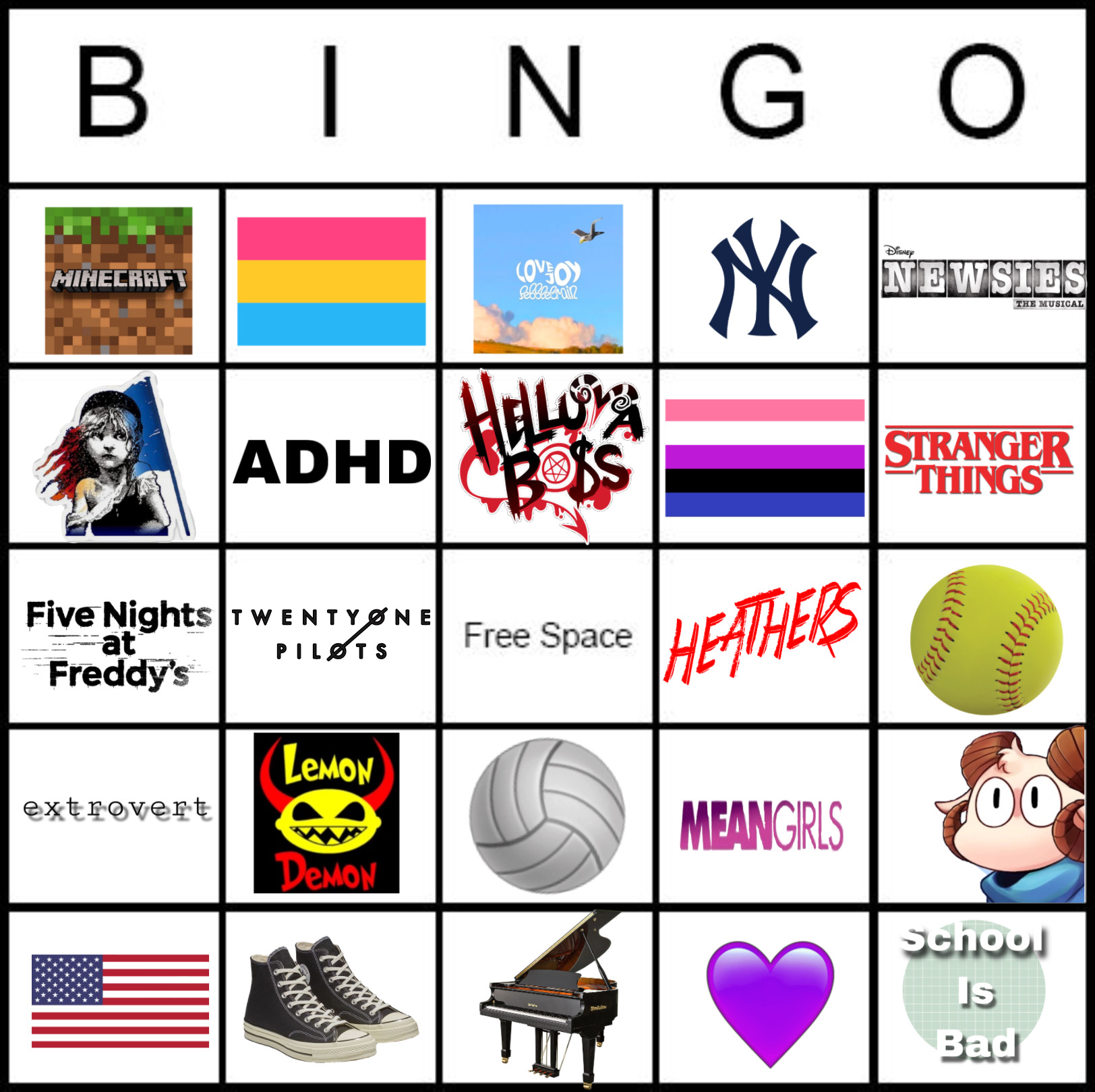 Gay bingo Blank Meme Template