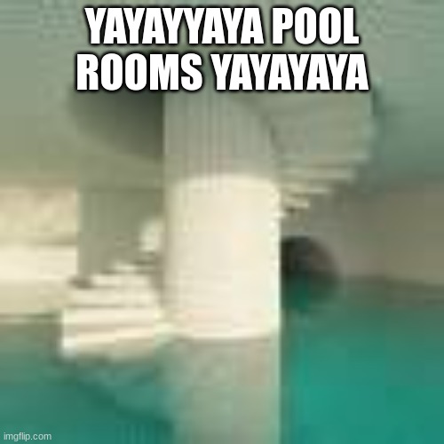 YAYYAYAYAYA I LOVE POOL ROOMS | YAYAYYAYA POOL ROOMS YAYAYAYA | image tagged in the backrooms | made w/ Imgflip meme maker