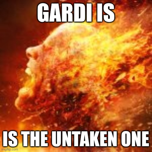 GARDI IS IS THE UNTAKEN ONE | made w/ Imgflip meme maker