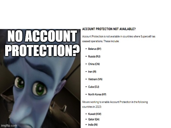 No Protection? | NO ACCOUNT PROTECTION? | image tagged in gaming | made w/ Imgflip meme maker