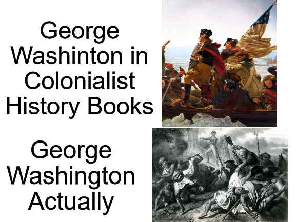 Washington was a Genocidal Racist | image tagged in george washington,history,genocide,racism | made w/ Imgflip meme maker