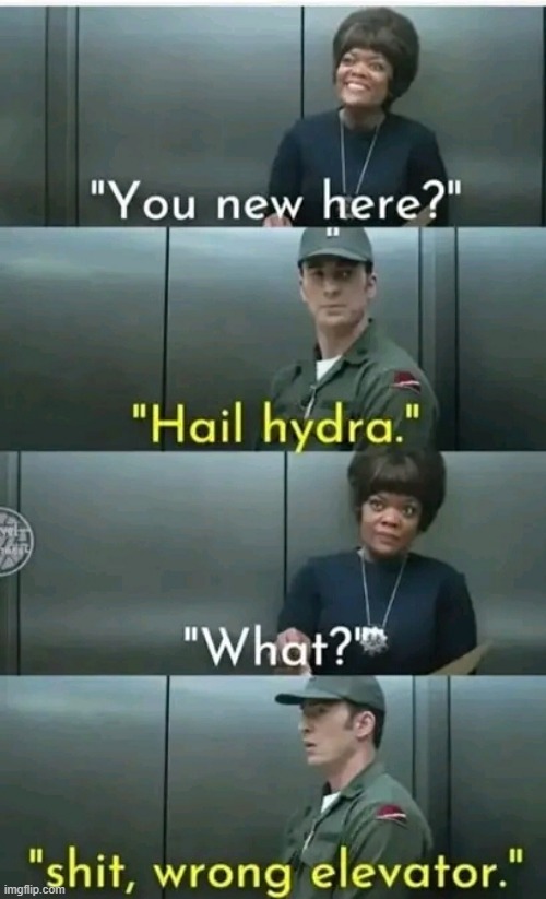 Oops Cap | image tagged in captain america elevator | made w/ Imgflip meme maker