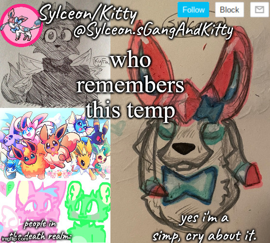 Sylceon.sGangAndKitty | who remembers this temp | image tagged in sylceon sgangandkitty | made w/ Imgflip meme maker