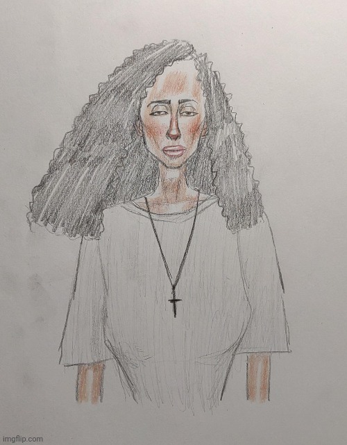 Saudi Christian Girl | image tagged in arab,drawing,arab girl,christian,art,saudi arabia | made w/ Imgflip meme maker