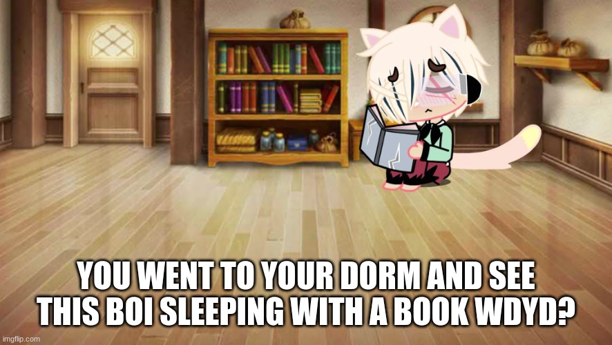 Ima Commit Logic ( Toast Is Now Cat ) | YOU WENT TO YOUR DORM AND SEE THIS BOI SLEEPING WITH A BOOK WDYD? | made w/ Imgflip meme maker