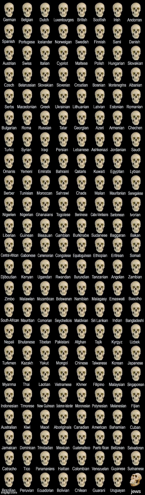 Deformed skull | jews | image tagged in deformed skull | made w/ Imgflip meme maker