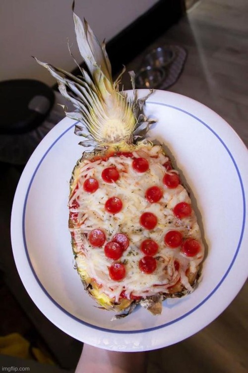 pineapple on pizza to the next level | image tagged in cursed image,cursed food | made w/ Imgflip meme maker
