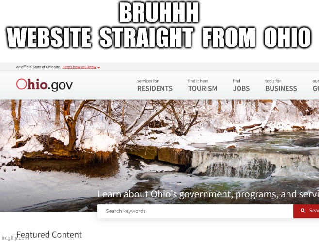 only in ohio | BRUHHH
WEBSITE  STRAIGHT  FROM  OHIO | image tagged in funny memes,memes,meme,ohio,only in ohio | made w/ Imgflip meme maker