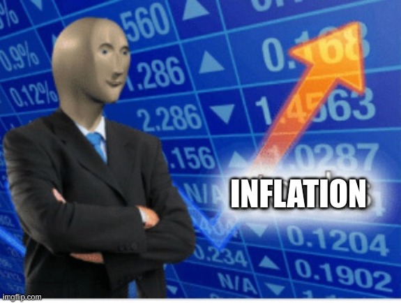Stoinks | INFLATION | image tagged in stoinks | made w/ Imgflip meme maker