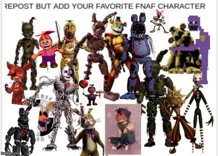 I added DeeDee =D | image tagged in fnaf | made w/ Imgflip meme maker