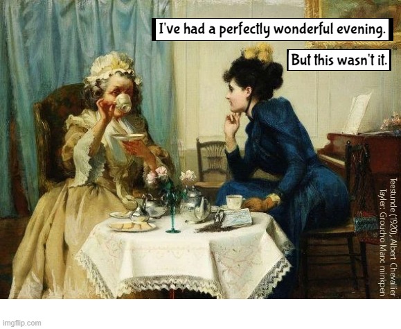 Courtesy Call | image tagged in art memes,genre painting,old and young,tea,visiting,afternoon tea | made w/ Imgflip meme maker