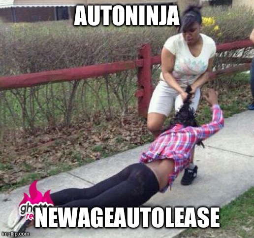 Girl fight | AUTONINJA; NEWAGEAUTOLEASE | image tagged in girl fight | made w/ Imgflip meme maker