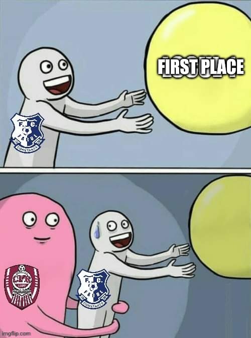 Farul - CFR Cluj 0-3. | FIRST PLACE | image tagged in running away balloon,cfr cluj,farul,superliga,fotbal,memes | made w/ Imgflip meme maker