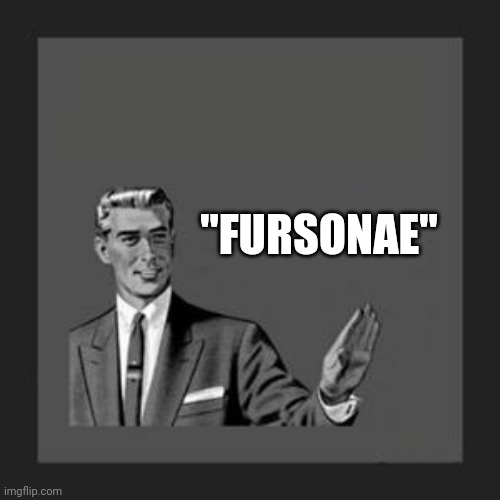 grammar guy | "FURSONAE" | image tagged in grammar guy | made w/ Imgflip meme maker