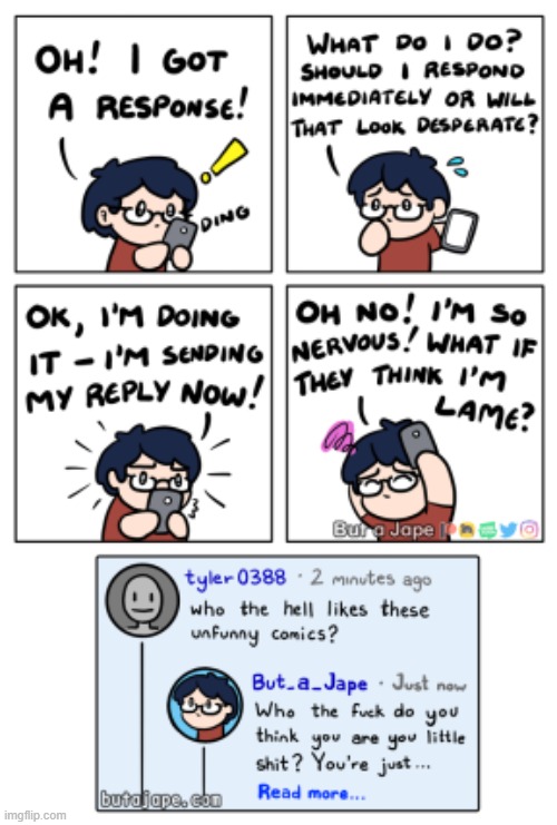 a response | image tagged in comics/cartoons | made w/ Imgflip meme maker
