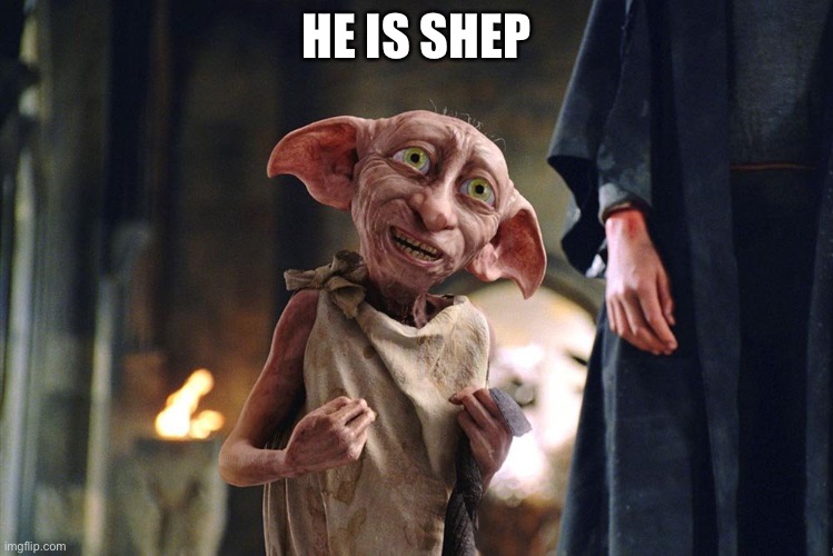 Dobby is free | HE IS SHEP | image tagged in dobby is free | made w/ Imgflip meme maker