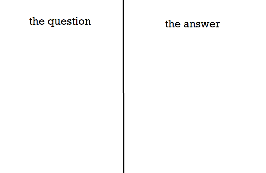 the question the answer Blank Meme Template