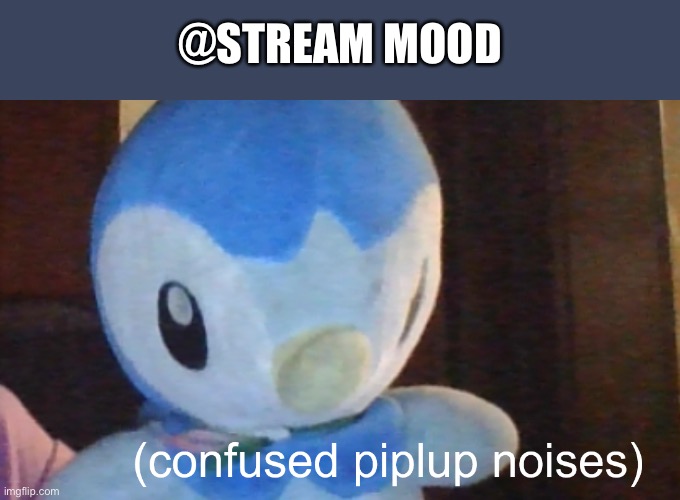 I want yachussy :flushed: | @STREAM MOOD | image tagged in confusion piplup | made w/ Imgflip meme maker