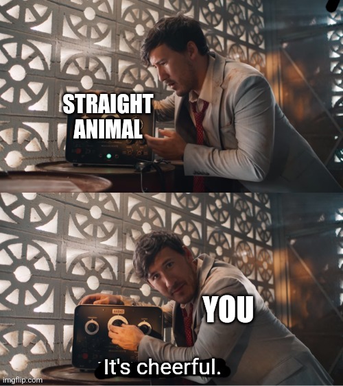 Markiplier that's depressing | STRAIGHT ANIMAL YOU It's cheerful. | image tagged in markiplier that's depressing | made w/ Imgflip meme maker