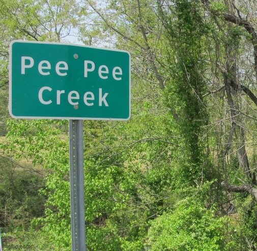image tagged in pee pee creek | made w/ Imgflip meme maker