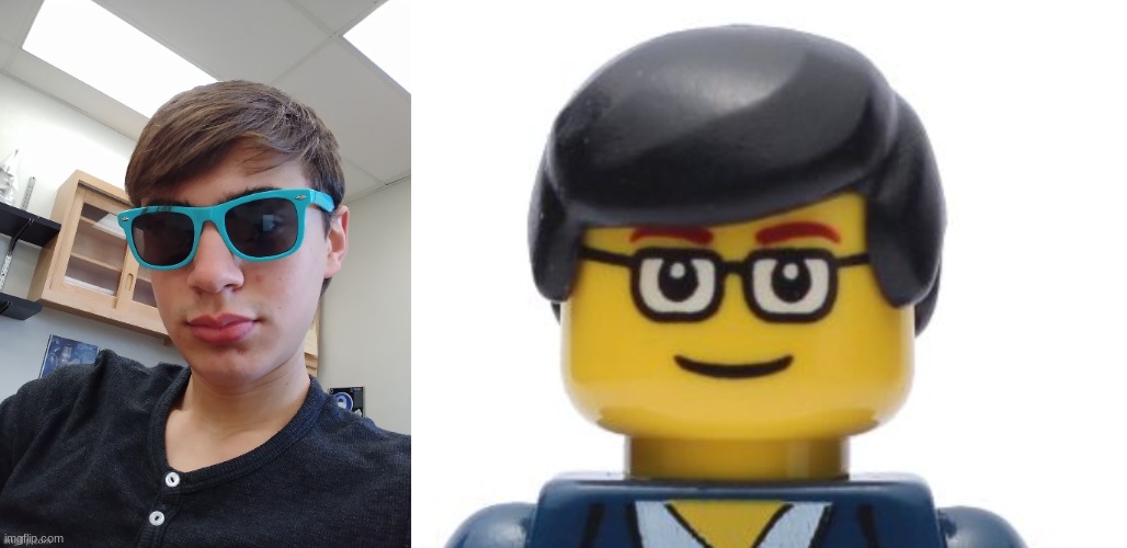 bombhands hair built like a lego fr fr | made w/ Imgflip meme maker