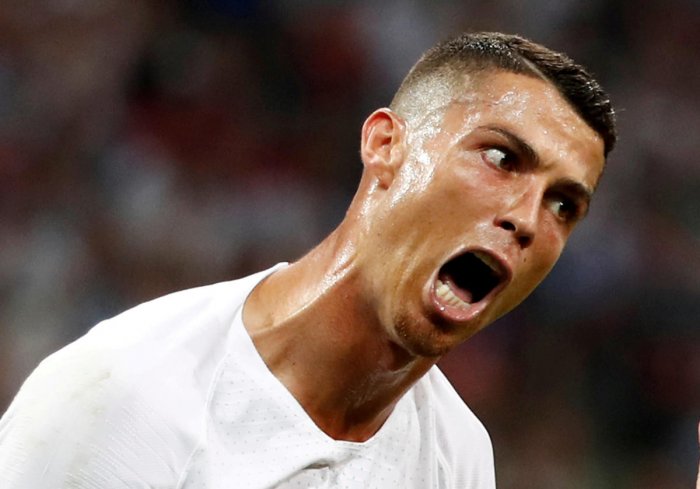 High Quality cristiano Ronaldo yelling Blank Meme Template