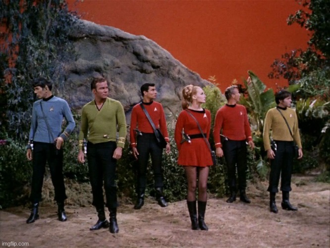 Star Trek away team | image tagged in star trek away team | made w/ Imgflip meme maker