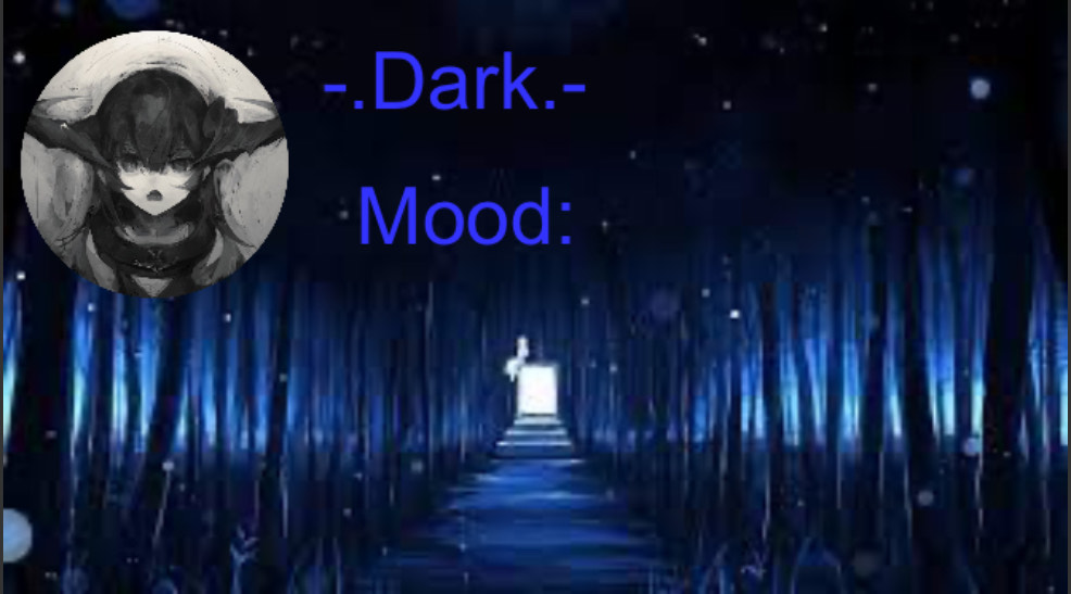 Dark’s blue announcement temp Blank Meme Template