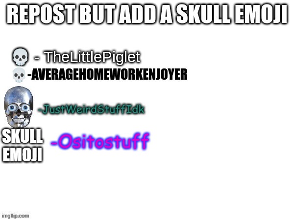 SKULL
EMOJI; -Ositostuff | made w/ Imgflip meme maker
