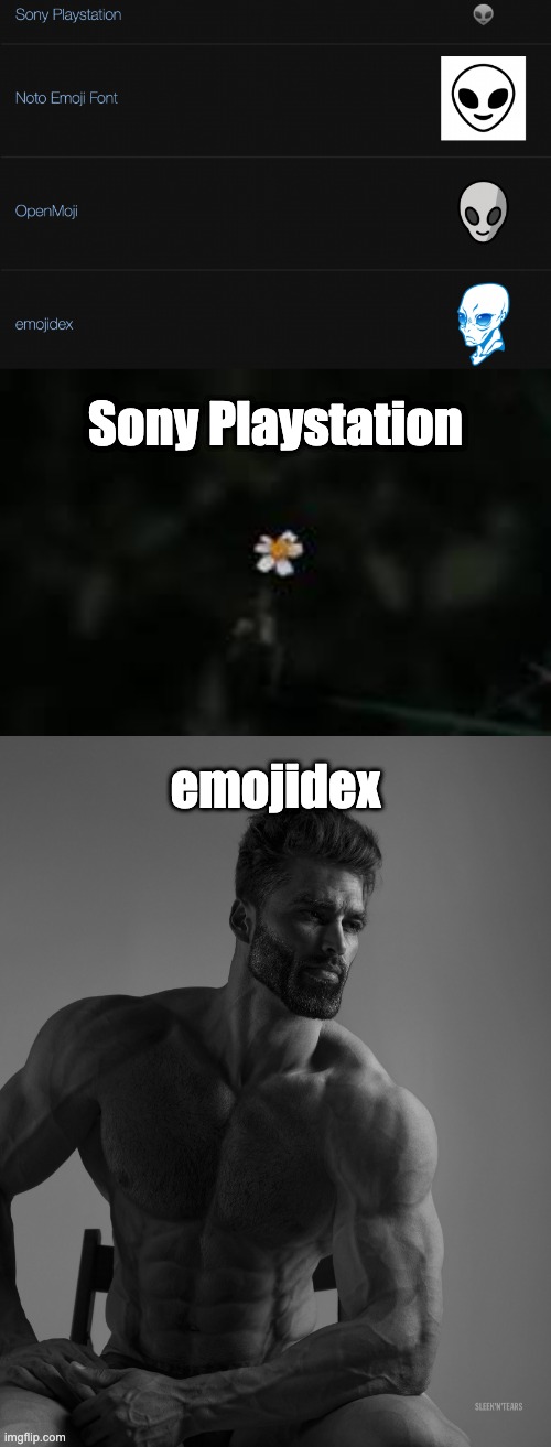 emojidex alien emoji is giga chad - Imgflip