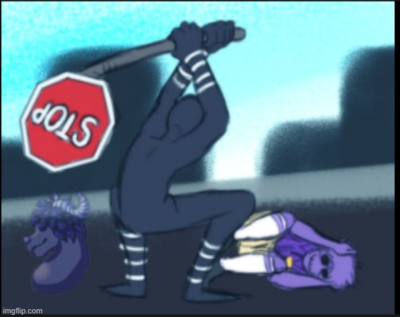 Puppet smacks with stop sign | made w/ Imgflip meme maker