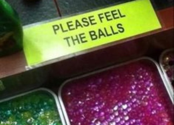 PLEASE FEEL THE BALLS | image tagged in please feel the balls | made w/ Imgflip meme maker