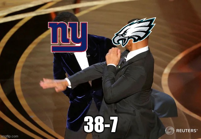 Will Smith punching Chris Rock | 38-7 | made w/ Imgflip meme maker