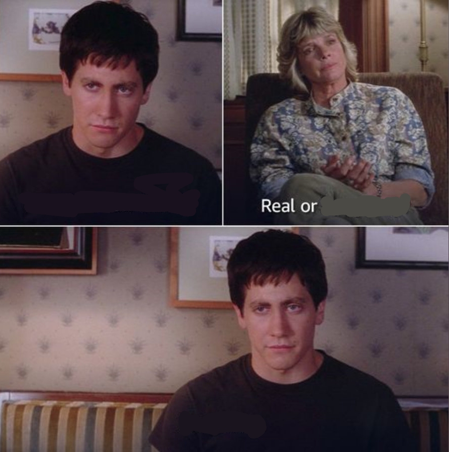 High Quality Donnie Darko real or imaginary actually blank template Blank Meme Template