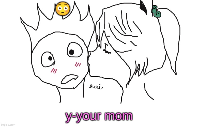 Soul and Coco | 😳; y-your mom | image tagged in soul and coco | made w/ Imgflip meme maker