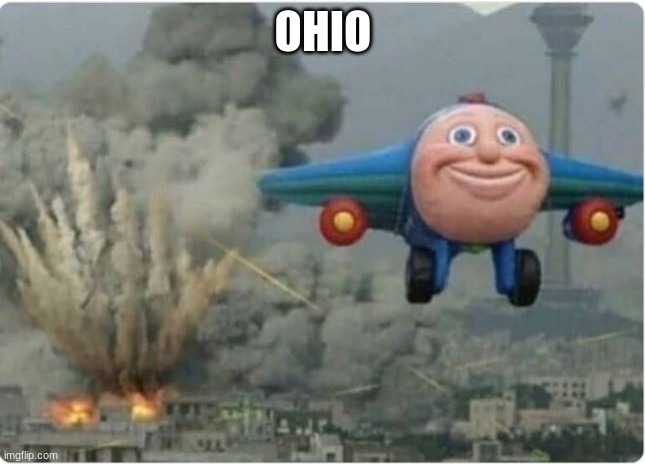 Flying Away From Chaos | OHIO | image tagged in flying away from chaos | made w/ Imgflip meme maker