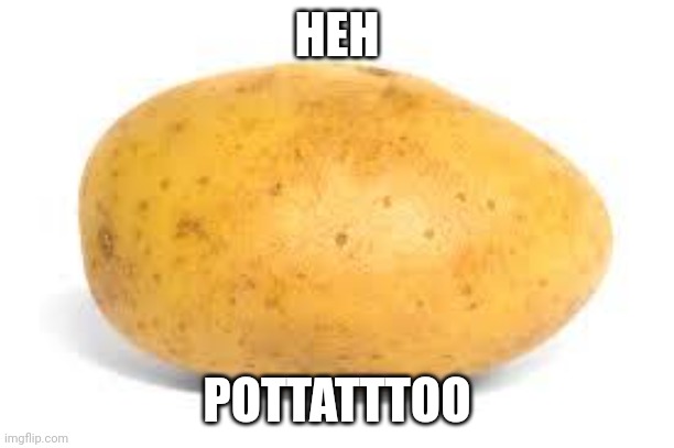 Potato | HEH POTTATTTOO | image tagged in potato | made w/ Imgflip meme maker