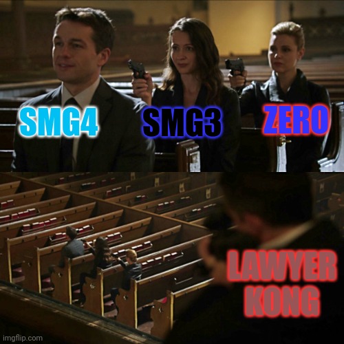 Smg4 thinking he had it the worst whit Francis | SMG4; ZERO; SMG3; LAWYER KONG | image tagged in assassination chain,smg4 | made w/ Imgflip meme maker