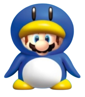 High Quality Penguin Mario item but with Mario in it Blank Meme Template