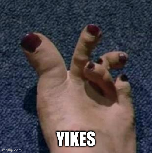 Sister's Toes | YIKES | image tagged in sister's toes | made w/ Imgflip meme maker