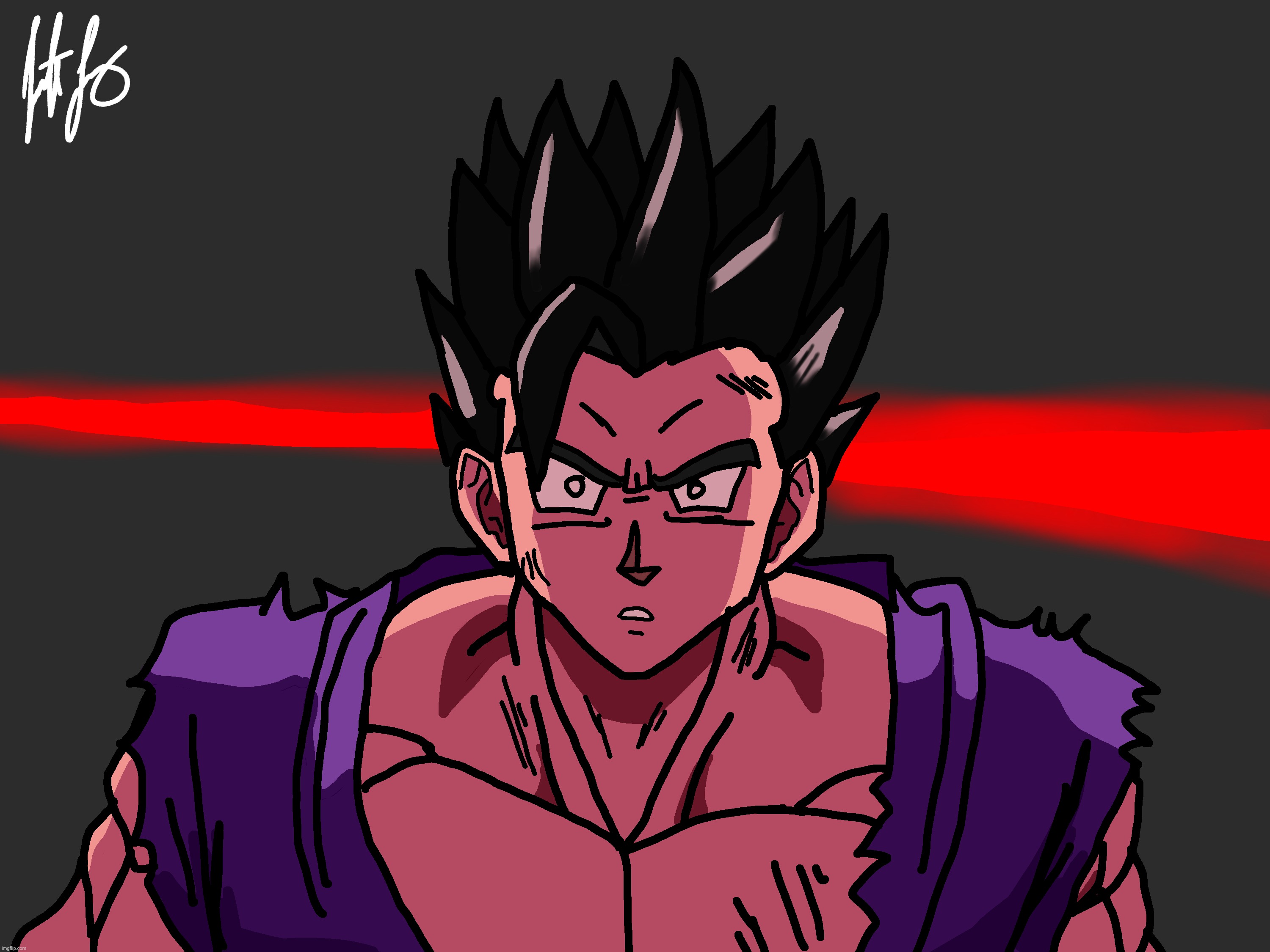 Vengeance Reignited | image tagged in drawing,dbs,dragon ball super,gohan | made w/ Imgflip meme maker
