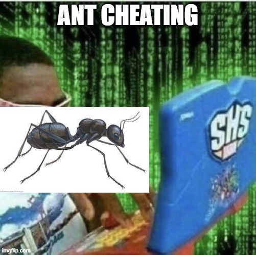 Ryan Beckford | ANT CHEATING | image tagged in ryan beckford | made w/ Imgflip meme maker