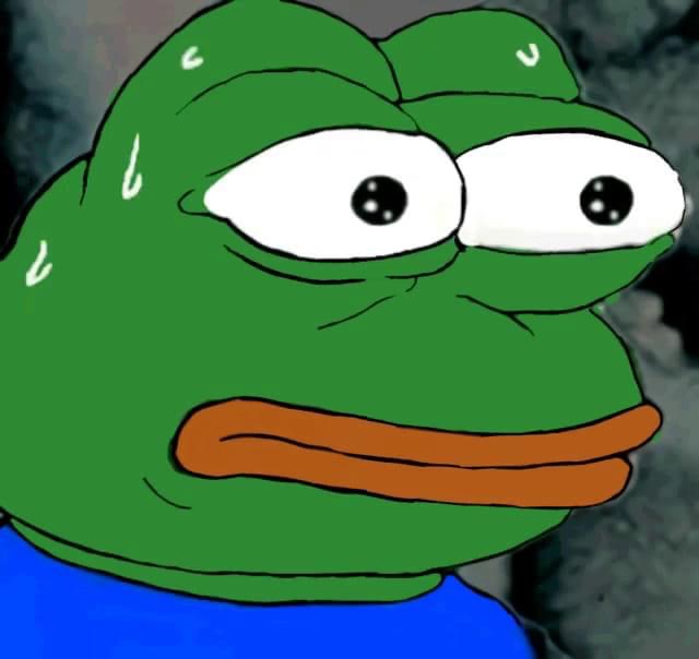High Quality Nervous sweating Pepe Blank Meme Template