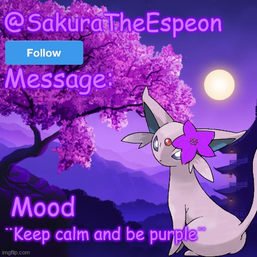 High Quality SakuraTheEspeon Announcment Template by Unicorn Eevee Blank Meme Template
