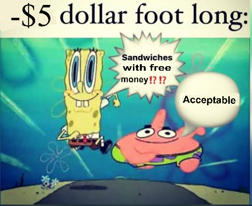 -$5 dollar foot long Blank Meme Template