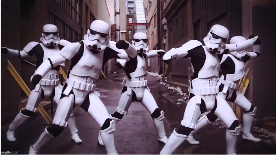 Stormtroopers Dancing | image tagged in stormtroopers dancing | made w/ Imgflip meme maker