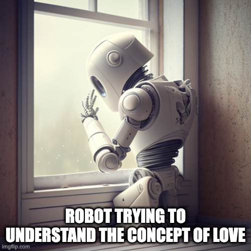 Robot trying to understand the concept of love
